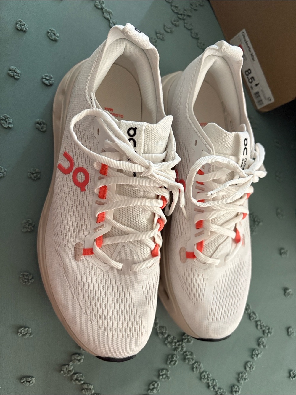 On Cloud Cloudsurfer Max Women’s 8.5 New In Box Ivory Coral - Picture 5 of 6